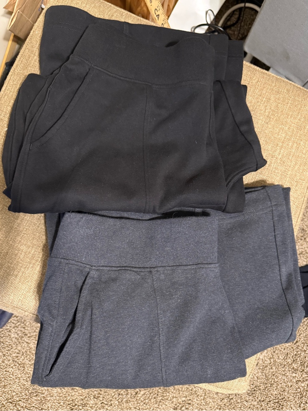 Set 2 Pact Women’s Black & Charcoal Track Joggers Large